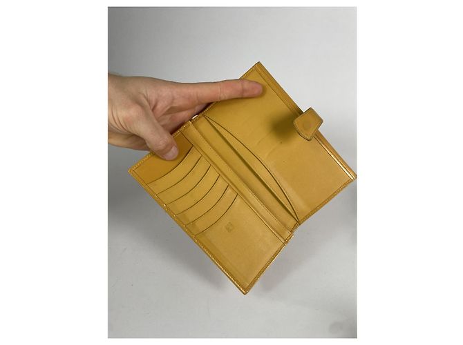 Portefeuille en cuir jaune Loewe Puzzle - vue 4