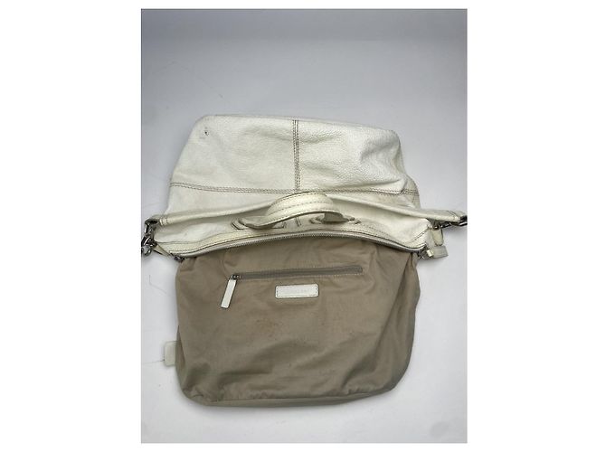 Bolsa de couro branco Givenchy Nightingale - vista 2