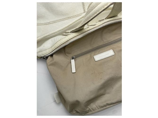 Bolsa de couro branco Givenchy Nightingale - vista 3