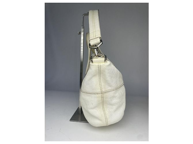 Bolsa de couro branco Givenchy Nightingale - vista 4