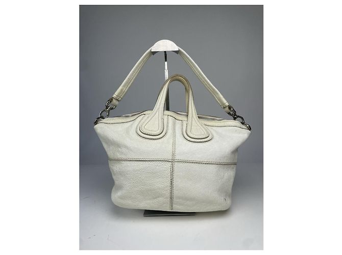 Bolsa de couro branco Givenchy Nightingale - vista 5