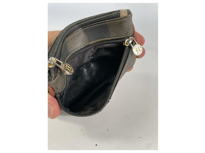 Borsa in pelle marrone Fendi - vista 3