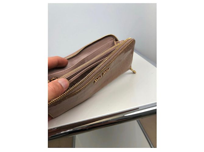 Cartera de cuero marrón Miu Miu Castaño - vista 2