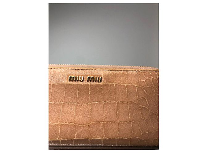 Cartera de cuero marrón Miu Miu Castaño - vista 5