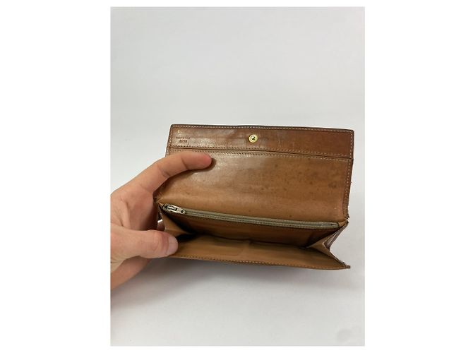 Céline Cartera de cuero marrón Celine Triomphe Castaño - vista 3