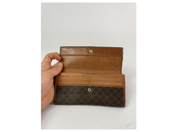 Céline Cartera de cuero marrón Celine Triomphe Castaño - vista 5