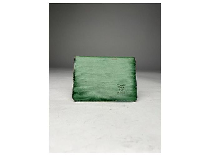 Borsa in pelle verde Louis Vuitton - vista 2