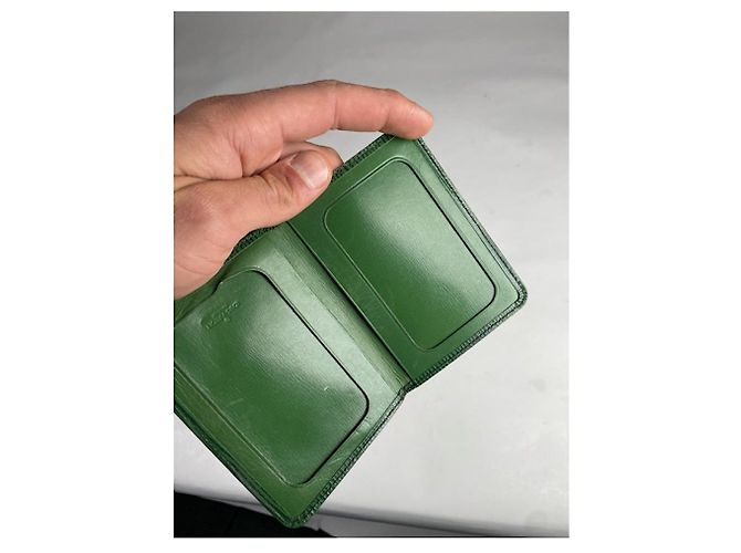 Borsa in pelle verde Louis Vuitton - vista 5