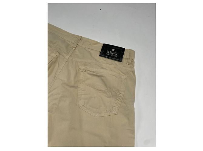 Short in cotone beige Versace Jeans Couture - vista 2
