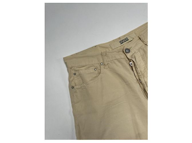 Short in cotone beige Versace Jeans Couture - vista 5