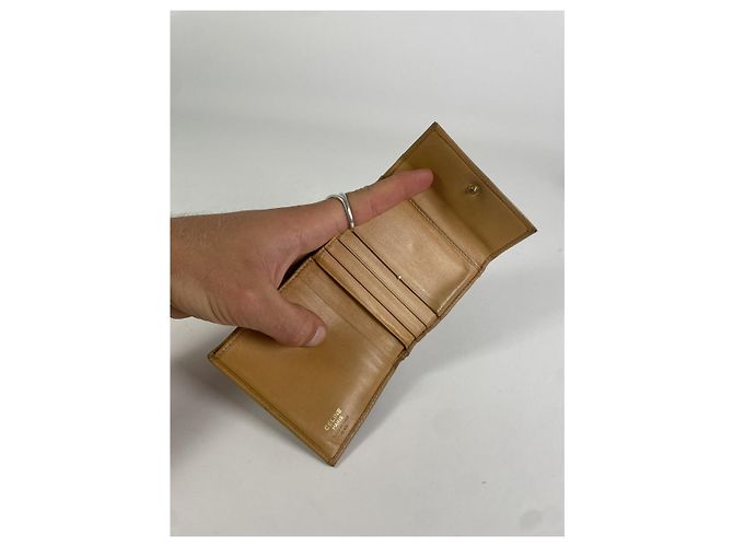 Céline Cartera de cuero beige Celine Triomphe - vista 3