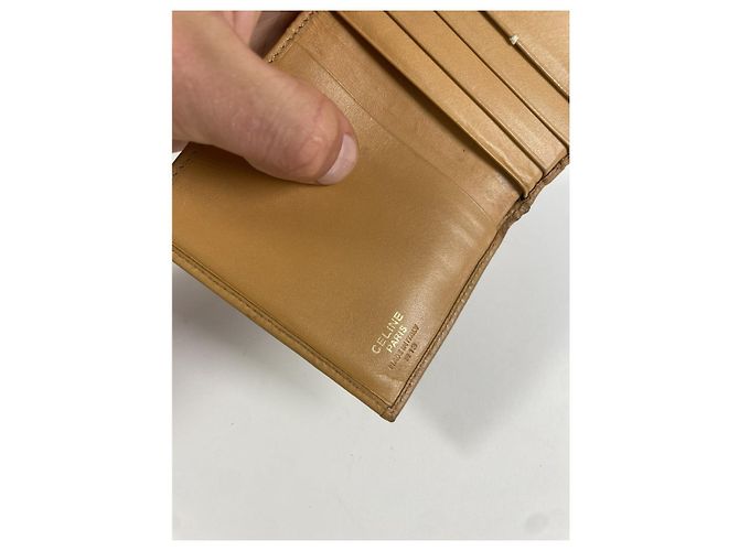 Céline Cartera de cuero beige Celine Triomphe - vista 4