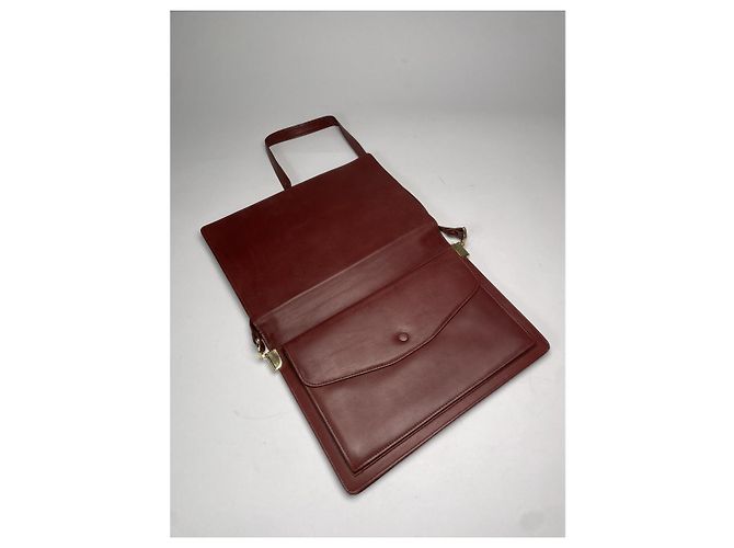 Borsa in pelle bordeaux Cartier C Bordò - vista 5