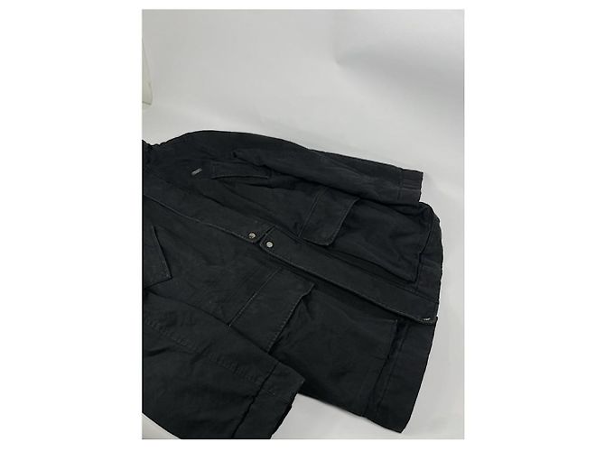 Cappotto in cotone nero Yves Saint Laurent - vista 3