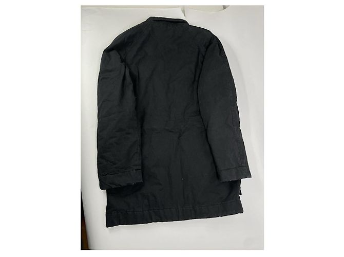 Cappotto in cotone nero Yves Saint Laurent - vista 4