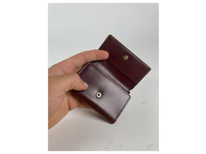 Borsa in pelle bordeaux Cartier Bordò - vista 3