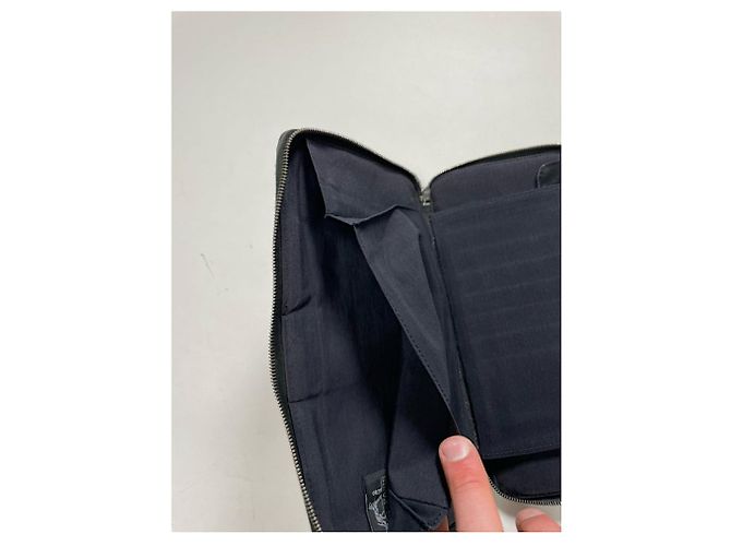 Billetera de algodón negro Hermès Toto - vista 4