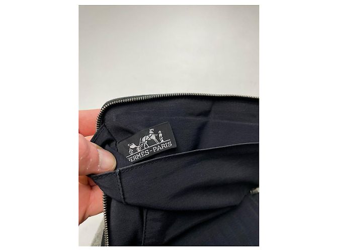 Billetera de algodón negro Hermès Toto - vista 5