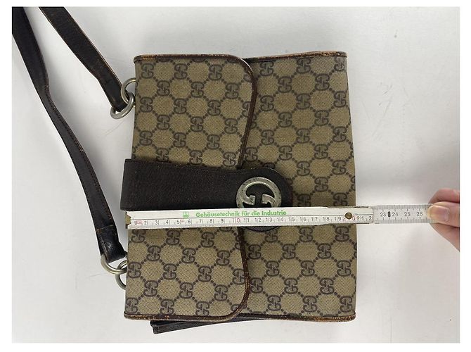 Borsa in pelle grigia Gucci GG Marmont Animalier Grigio - vista 3