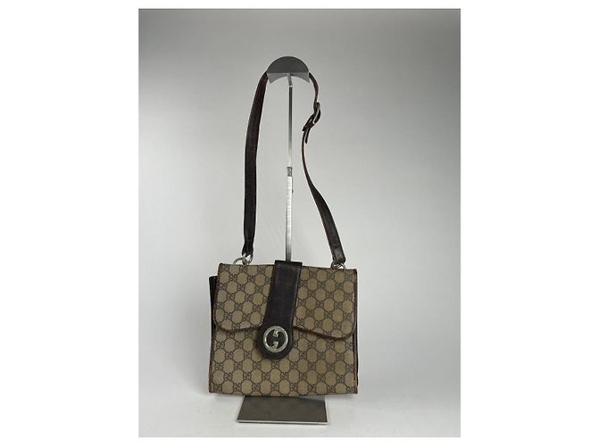 Borsa in pelle grigia Gucci GG Marmont Animalier Grigio - vista 4
