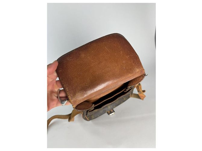 Borsa a mano in pelle marrone Louis Vuitton Bérangère - vista 2