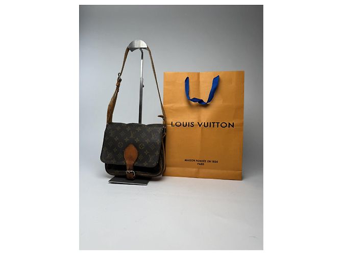 Borsa a mano in pelle marrone Louis Vuitton Bérangère - vista 3