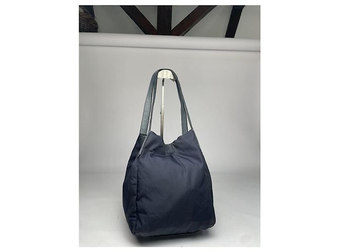 Borsa a mano in tessuto blu Jil Sander - vista 5