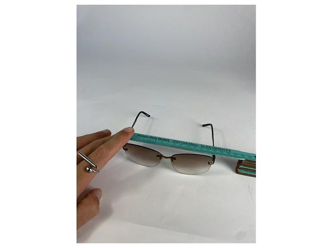 Céline Celine Silberne Metallsonnenbrille - Ansicht 5
