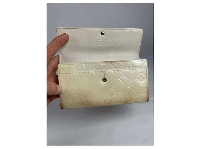 Ecru-Lederhandtasche von Louis Vuitton Roh - Ansicht 3