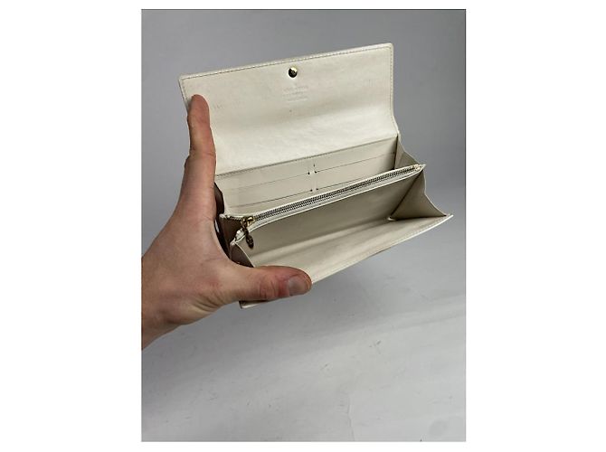 Ecru-Lederhandtasche von Louis Vuitton Roh - Ansicht 5
