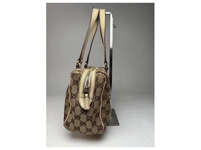 Gucci Jackie Vintage Beiger Baumwollhandtasche - Ansicht 5