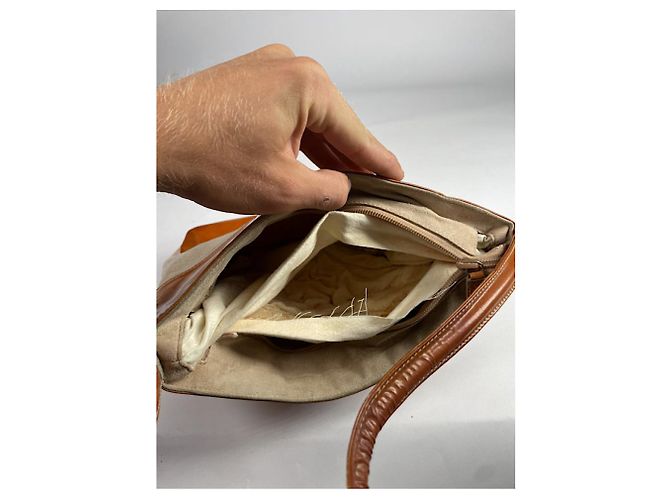 Gucci Horsebit 1955 Eimer Orange Polyester Handtasche - Ansicht 5