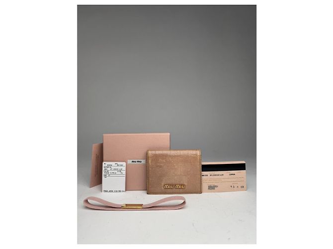 Borsa in pelle cammello Miu Miu - vista 3