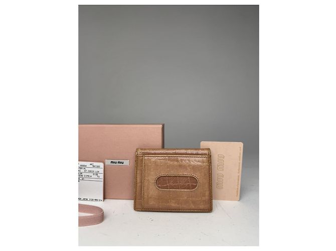 Borsa in pelle cammello Miu Miu - vista 4