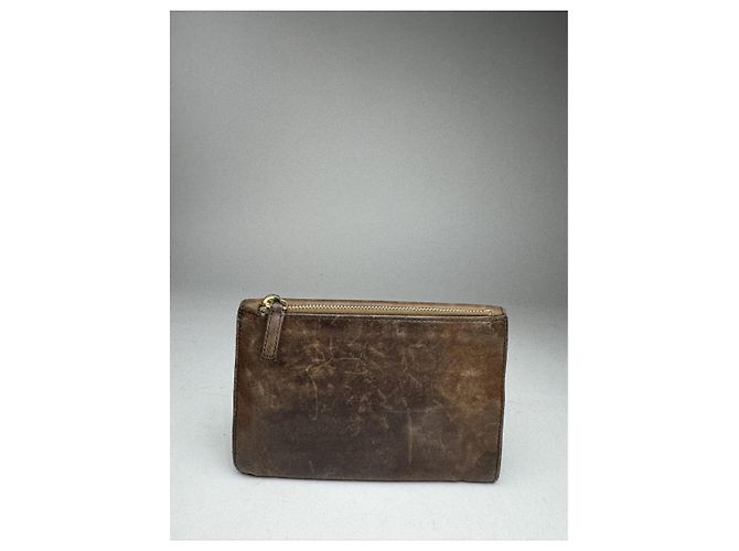 Cartera de cuero marrón Miu Miu Castaño - vista 2