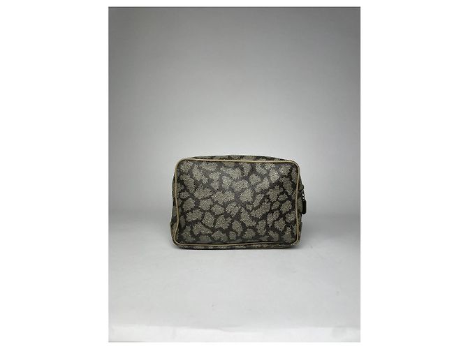 Clutch in pelle grigia Yves Saint Laurent Grigio - vista 2
