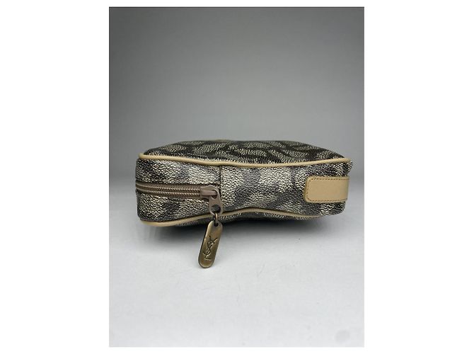 Clutch in pelle grigia Yves Saint Laurent Grigio - vista 4