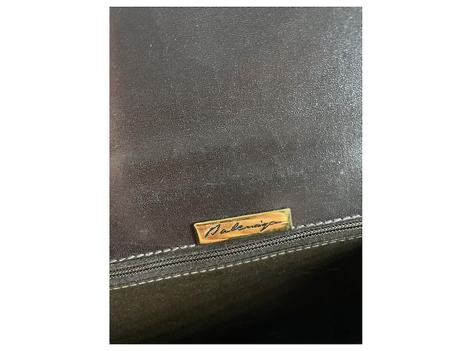 Borsa a mano in pelle marrone Balenciaga City - vista 5
