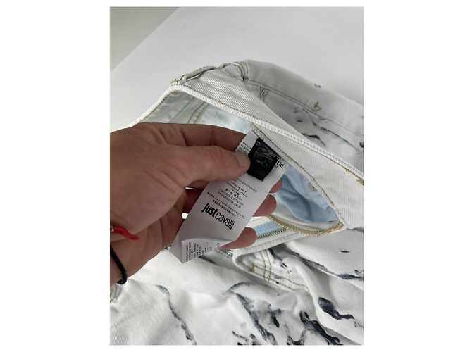 Jeans de algodão branco Just Cavalli - vista 4