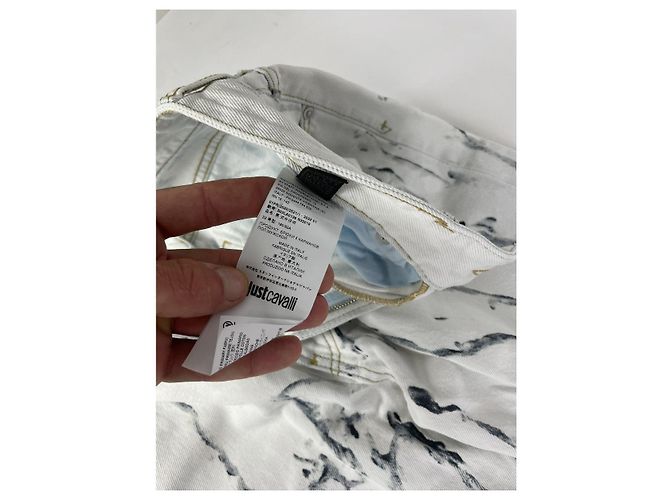 Jeans de algodão branco Just Cavalli - vista 5
