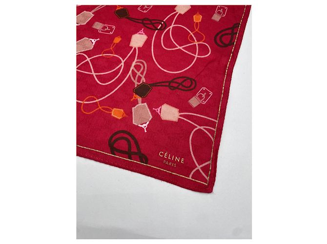 Edge Céline Pañuelo de seda roja Celine - vista 2