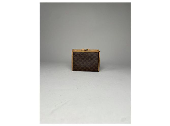 Céline Celine Triomphe Vintage Brown Leather Wallet - view 2