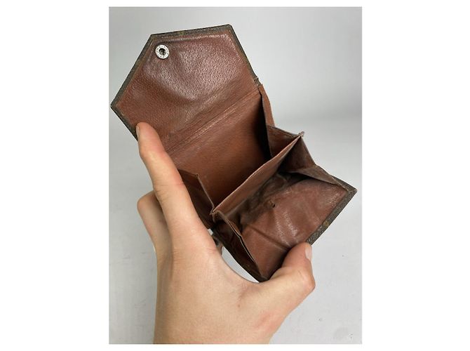 Cartera de cuero marrón Louis Vuitton Flore Castaño - vista 3