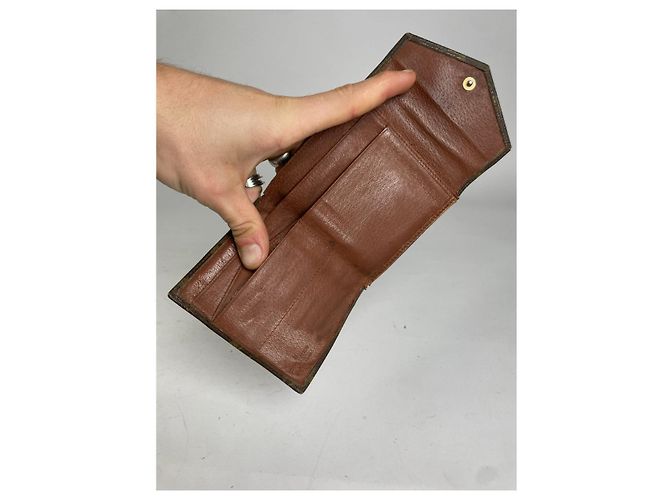 Cartera de cuero marrón Louis Vuitton Flore Castaño - vista 4