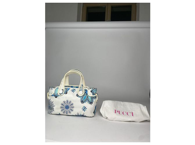 Borsa in cotone bianco Emilio Pucci - vista 5