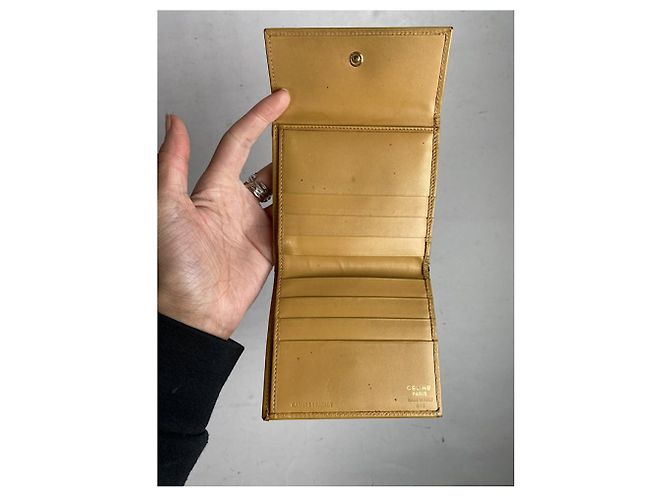 Céline Cartera de cuero marrón Celine Triomphe Castaño - vista 4