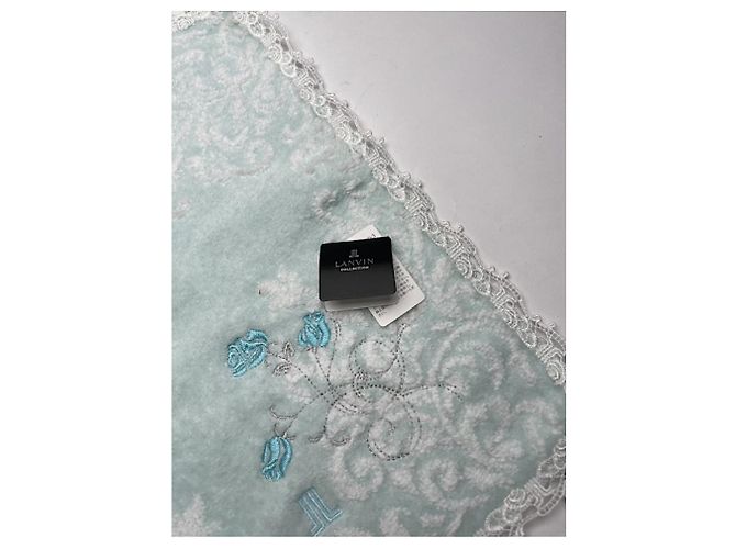 Sciarpa in cotone blu Lanvin - vista 4