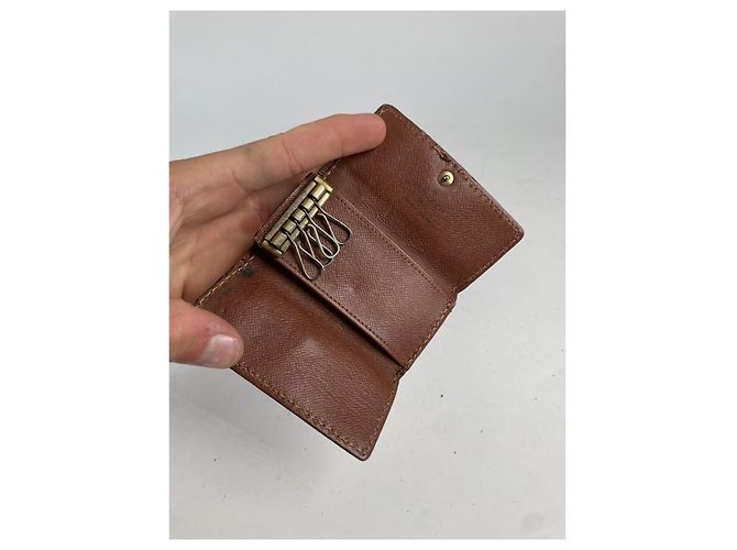 Borsa in pelle marrone Louis Vuitton Lockme - vista 5