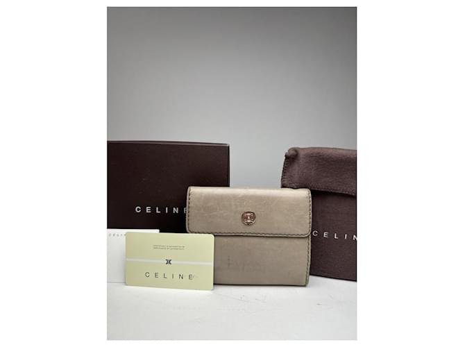 Céline Celine Triomphe graue Lederbörse - Ansicht 5