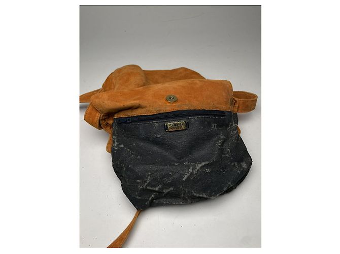 Borsa a mano in pelle arancione Flamenco Loewe - vista 4
